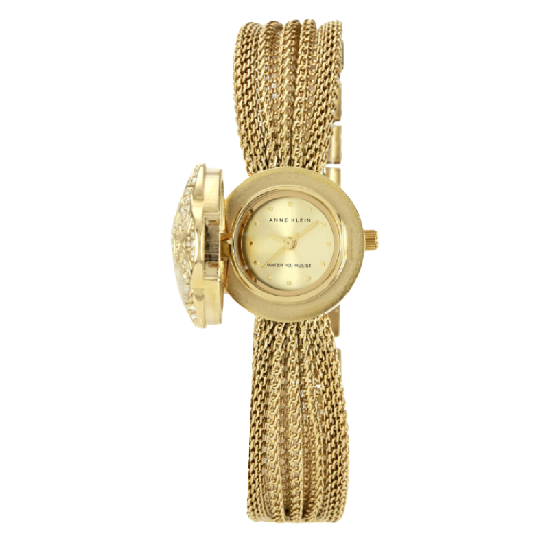 Anne Klein Women's Premium Crystal Accented Gold Watch AK/1046CHCV