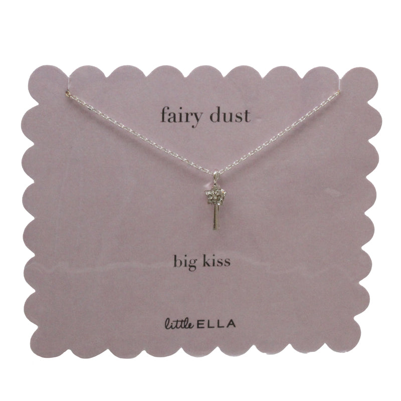 Estella Bartlett Fairy Dust Star Wand Silver Plated Necklace