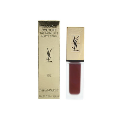 YSL Tatouage Couture The Metallics Matte Stain 102 Iron Pink Spirit 6m