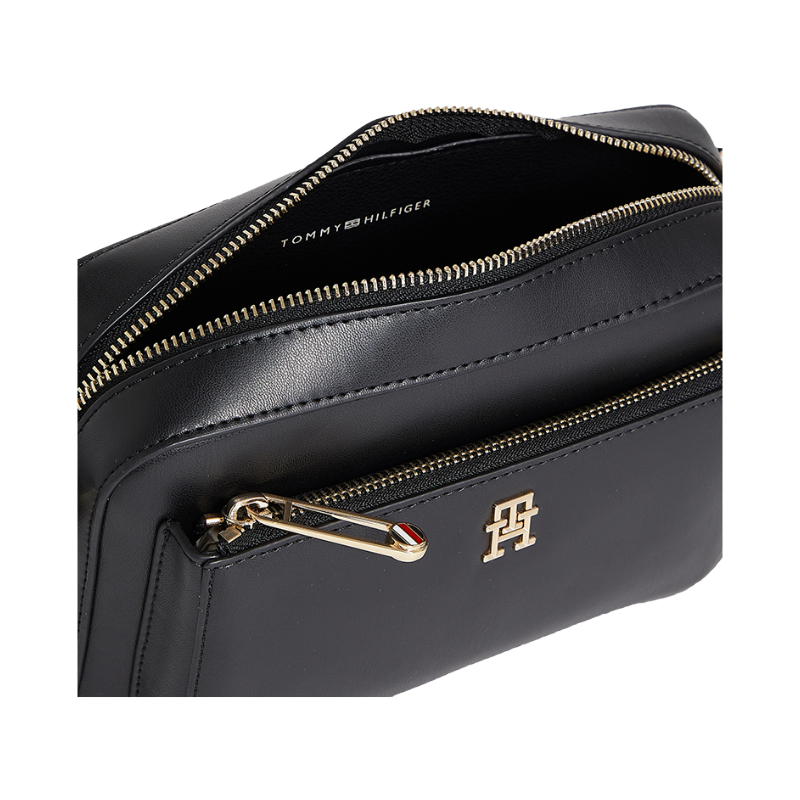 Tommy Hilfiger Iconic Tommy Camera Faux Leather Bag AW0AW15991 Black