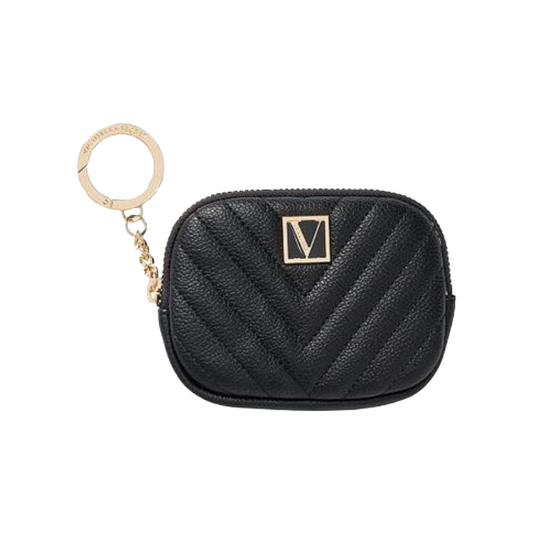 Victoria's Secret Black Coin Purse With Key Fob