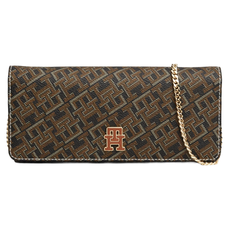 Tommy Hilfiger Monoplay Large Flap Purse With Chain Women's