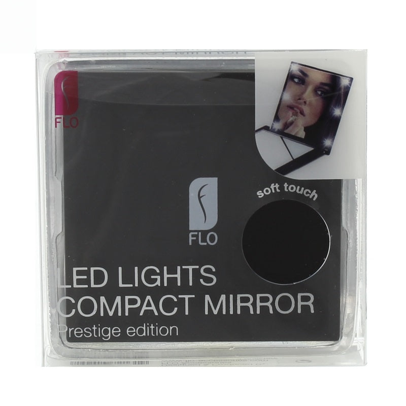 FLO LED Lights Compact Makeup Mirror Black 