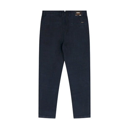 Hugo Boss Navy Tapered Trousers | Premium Fit