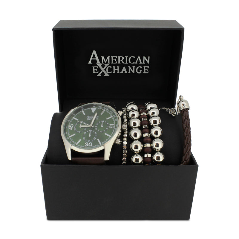 American Exchange Men's Watch With Bracelets Set 5181 *Ex-Display*