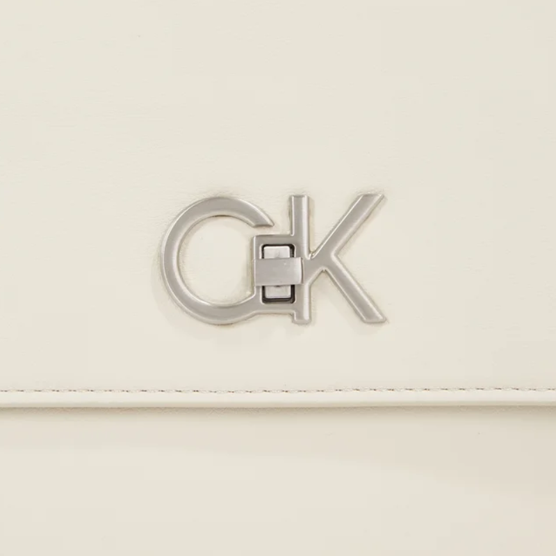 Calvin Klein Re-Lock Ecru Crossbody Bag 