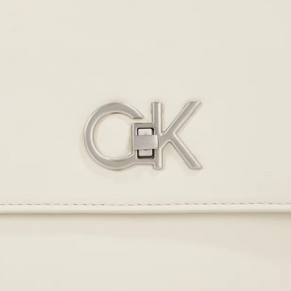 Calvin Klein Re-Lock Ecru Crossbody Bag 