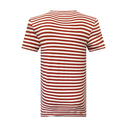 Tommy Hilfiger Men's Striped T-Shirt Cinnabar Red & White