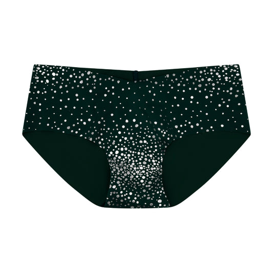 Victoria's Secret Raw Cut Hipster Knickers Green Silver Dot X Small