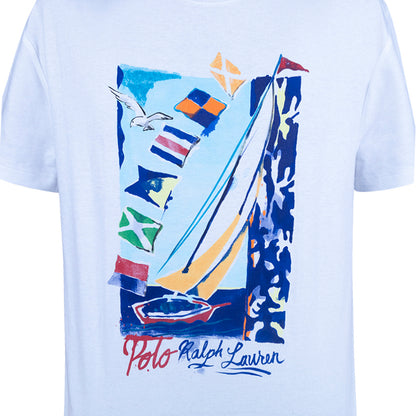 Ralph Lauren Classic Fit Sail Boat Cotton T-Shirt White 