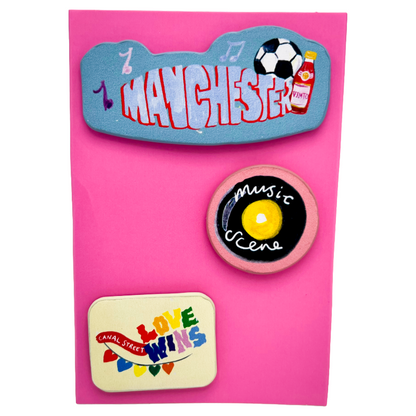 Eleanor Bowmer 3 Pack Manchester Fridge Magnet