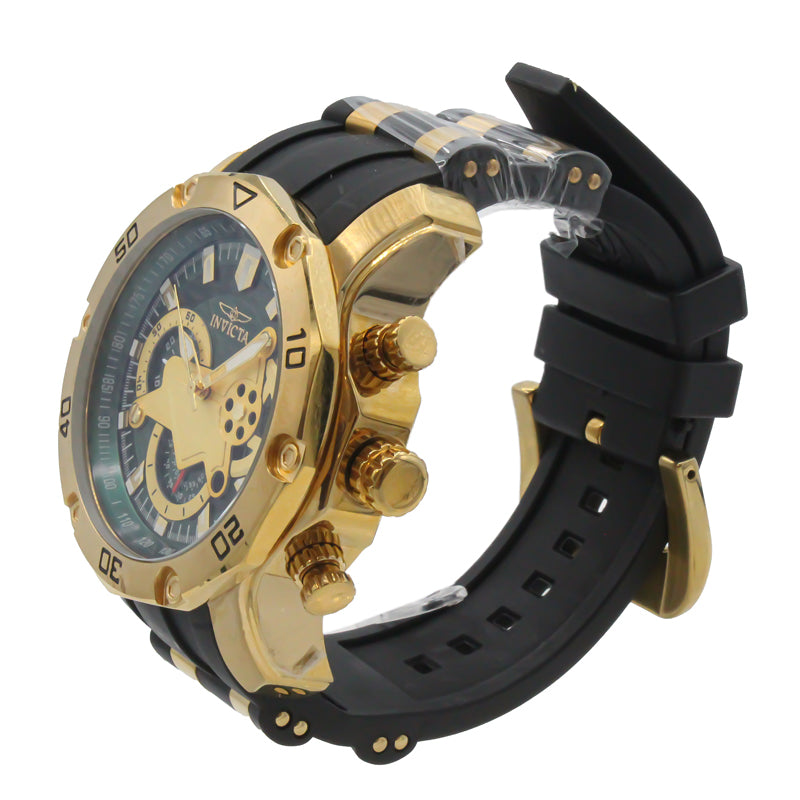 Invicta mens gold online watch