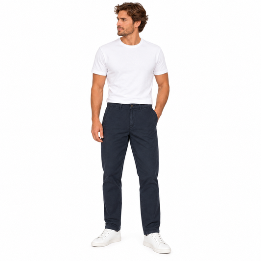 Hugo Boss Navy Tapered Fit Trousers