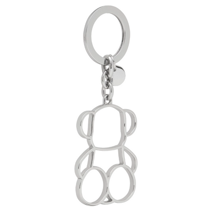 Tous Silver Bold Bear Silhouette Keychain