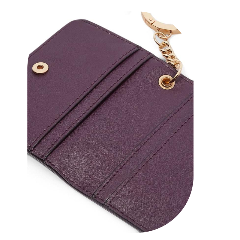 Victoria's Secret Foldable Credit Card Purse Wallet Violet Purple