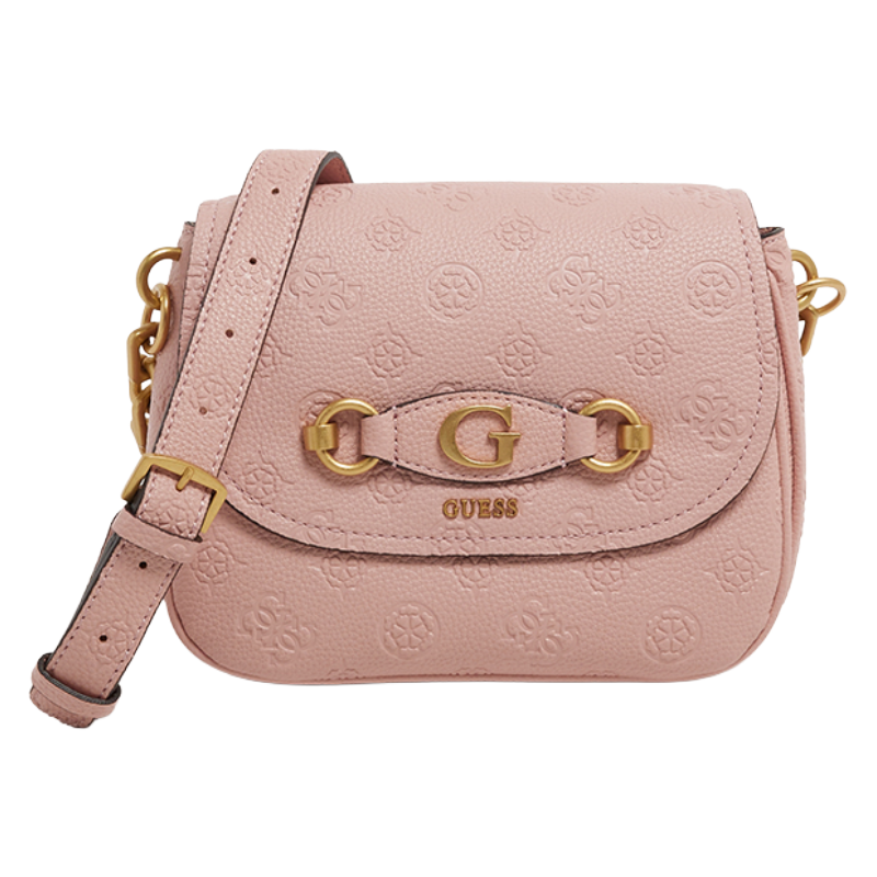 Guess Izzy Peony Apricot Rose Logo Crossbody Hand Bag