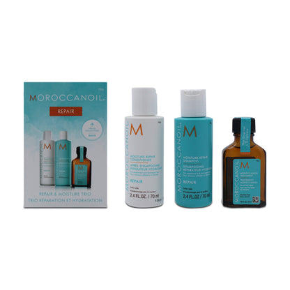 Moroccanoil Repair & Moisture Trio Hair Set (Blemished Box)