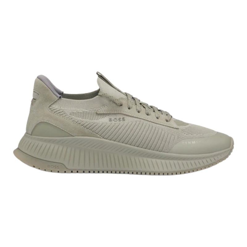 Hugo Boss TTNM EVO Knitted Uppers Men's Trainers Khaki Green