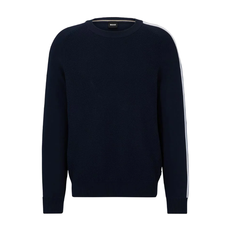 Hugo Boss Pontevico Men's Long Sleeve Jumper Dark Blue