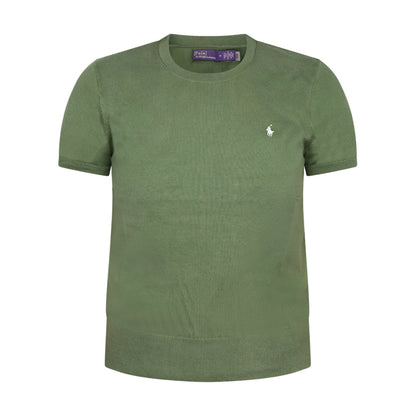 Ralph Lauren Polo Women's Cotton-Blend Short-Sleeve Jumper Olive