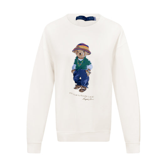 Ralph Lauren Fleece Cotton Polo Bear Jumper Cream