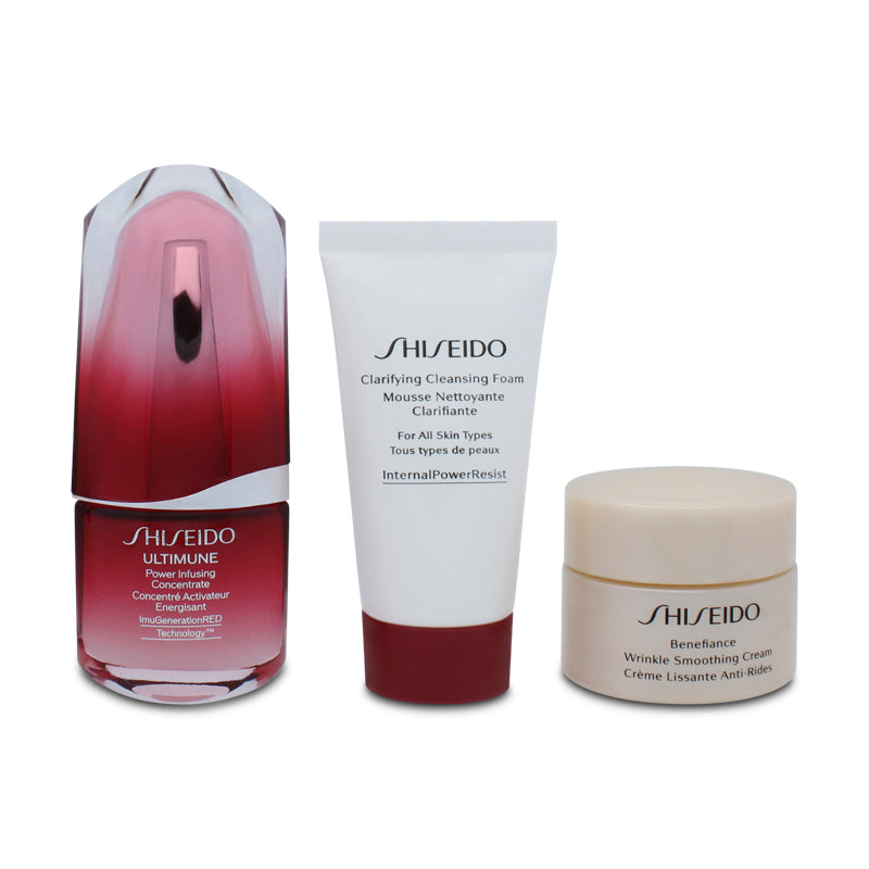 Shiseido Benefiance Anti Wrinkle Serum 15ml Cream & Cleanser 30ml Set