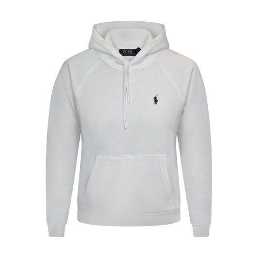  Ralph Lauren Polo Womens White Fleece Pullover Hoodie