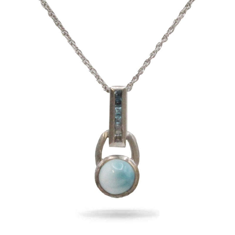 Marahlago Aqua Necklace Larimar Silver Blue