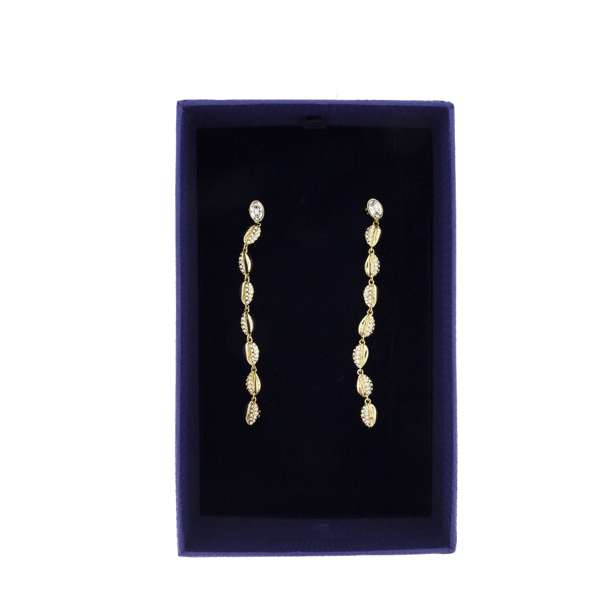 Swarovski Gold-tone Plated Shell Cowrie Pierced Earrings 5520474 