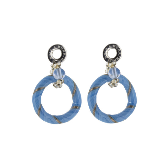 Antica Murrina Blue Hoop Glass Earrings