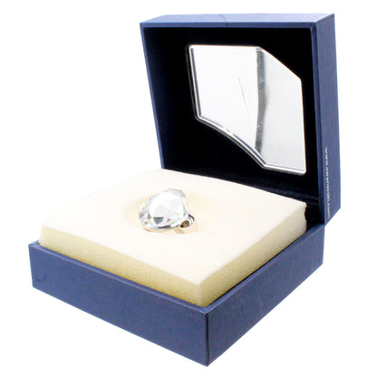 Swarovski Large Crystal Silver Ring 912966 Size 55