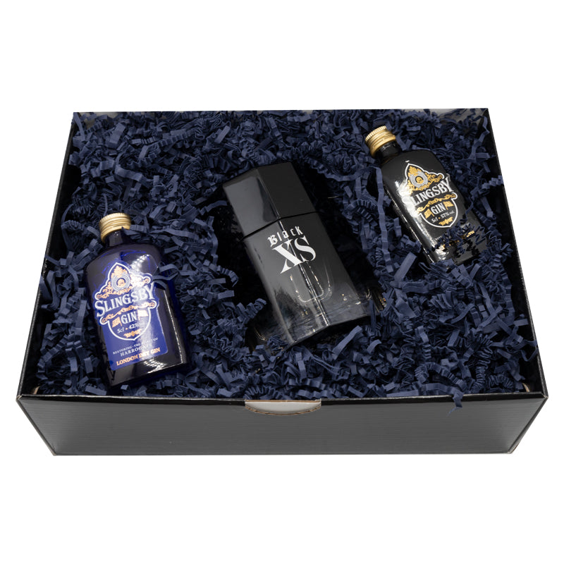 Paco Rabanne Black XS 100ml EDT Fragrance & Gin Gift Set For Men
