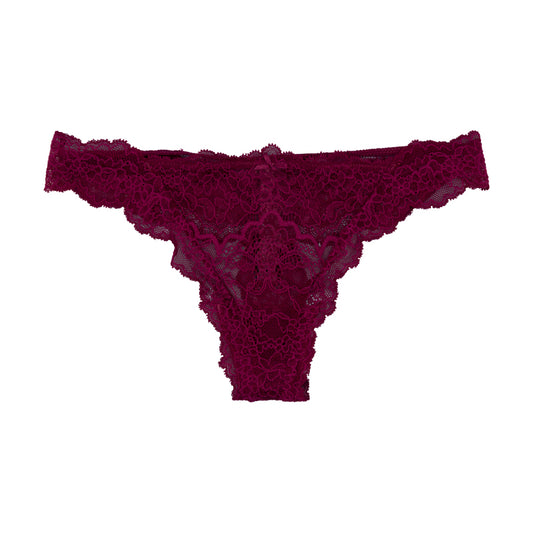 Victoria's Secret Dream Angels Thong Plum - Extra Small