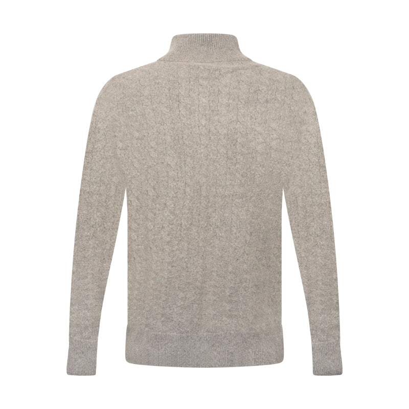 Ralph Lauren Polo Half Zip Cable Men's Grey Knit Jumper