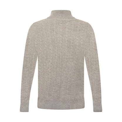 Ralph Lauren Polo Half Zip Cable Men's Grey Knit Jumper
