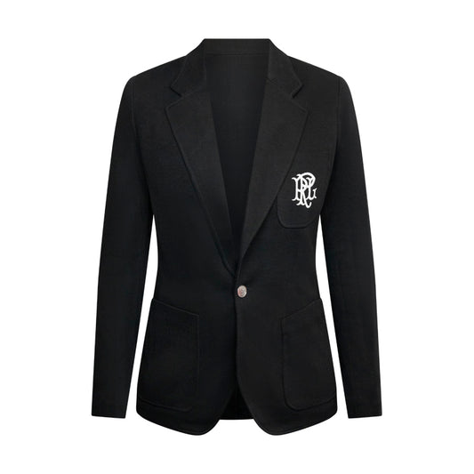 Ralph Lauren Polo Double-Knit Jacquard Blazer Black Women's For Her