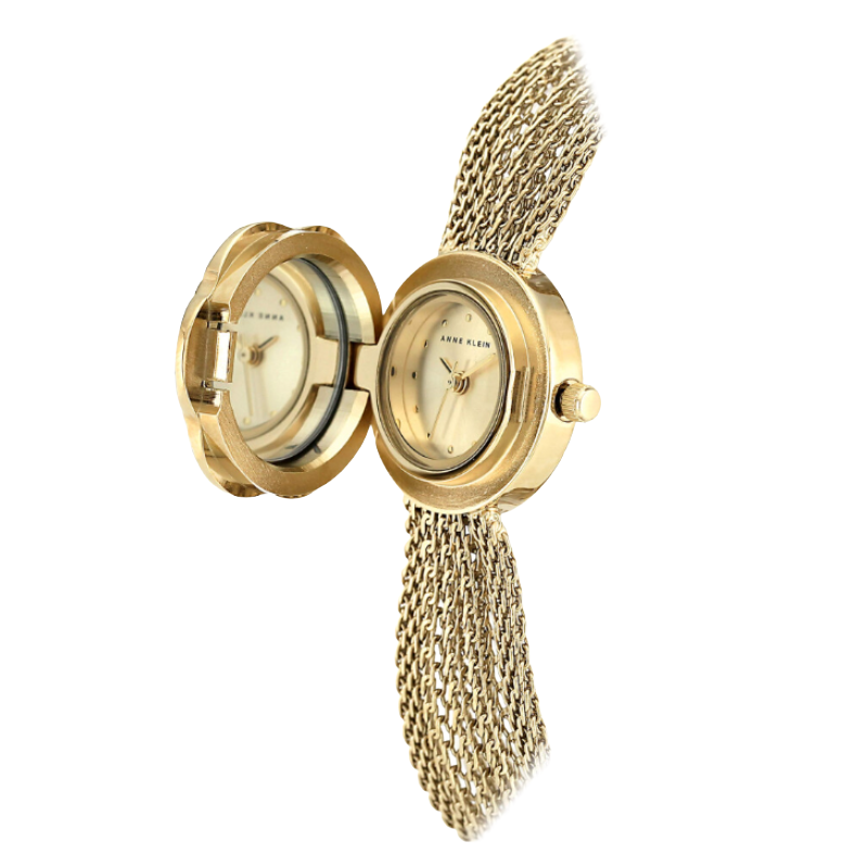 Anne Klein Women's Premium Crystal Accented Gold Watch AK/1046CHCV