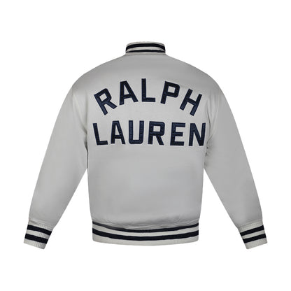 Ralph Lauren Polo Logo Reversible Bomber Jacket White