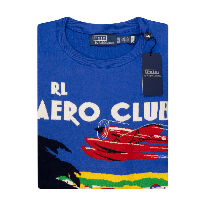 Ralph Lauren Polo Cote d'Azur Aero Club Jumper Blue