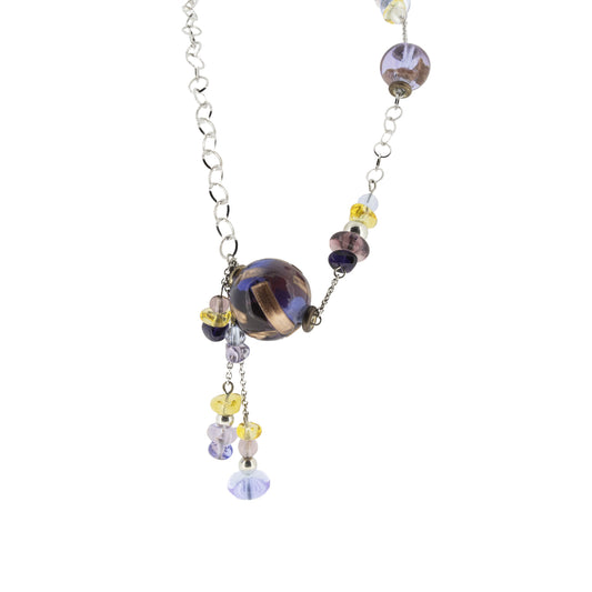 Antica Murrina Purple Multi Glass Necklace CO686A05