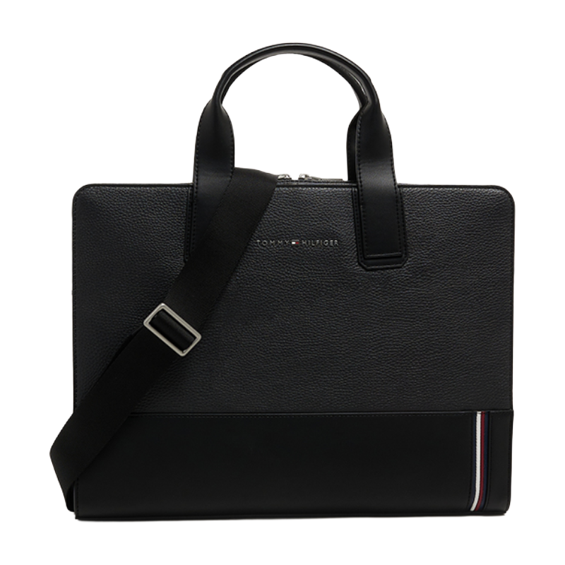 Tommy Hilfiger Central Slim Mens Laptop Bag Black AM0AM12447