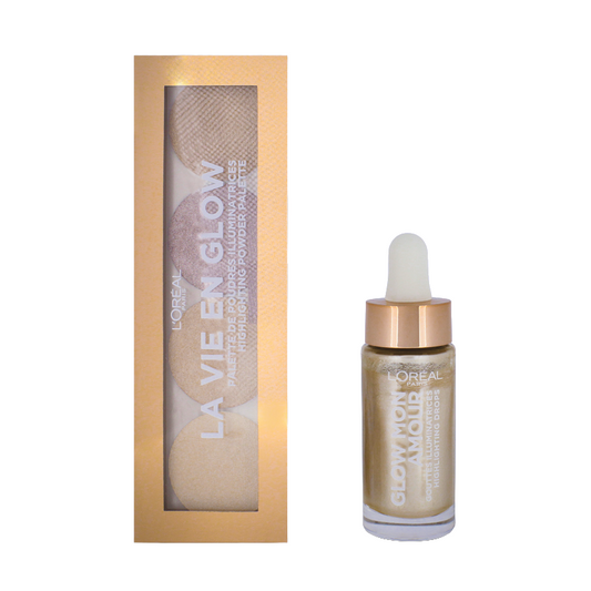 L`Oreal La Vie En Glow Highlighting Palette & Glow Mon Amour Drops
