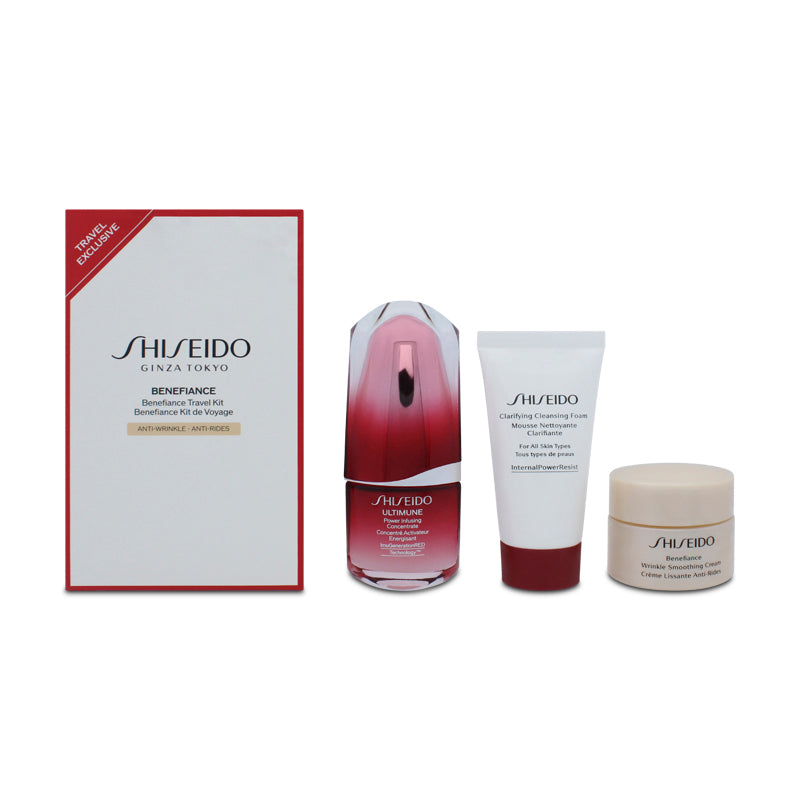 Shiseido Benefiance Anti Wrinkle Serum 15ml Cream & Cleanser 30ml Set