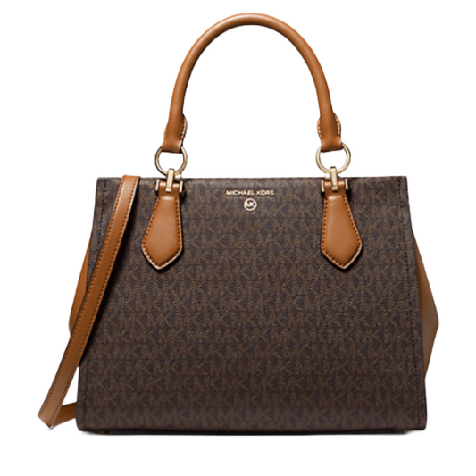 Michael Kors Marilyn Medium Satchel Bag Brown/Acorn