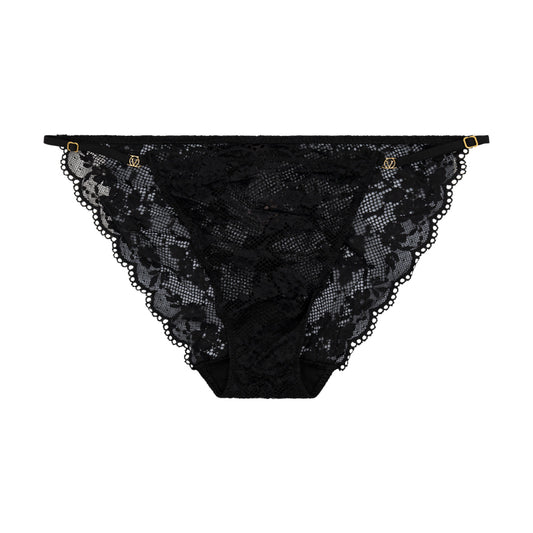 Victoria's Secret Love Cloud String Bikini Lace Knickers Black