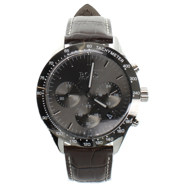 Hugo Boss Mens Watch Chronograph Brown Leather Talent 1513598