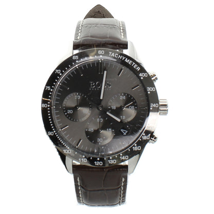 Hugo Boss Mens Watch Chronograph Brown Leather Talent 1513598