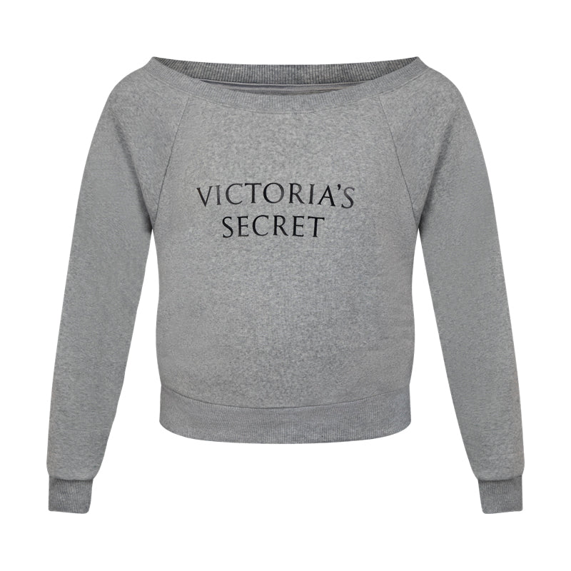 Victoria's Secret Off-Shoulder Sweatshirt | Grey