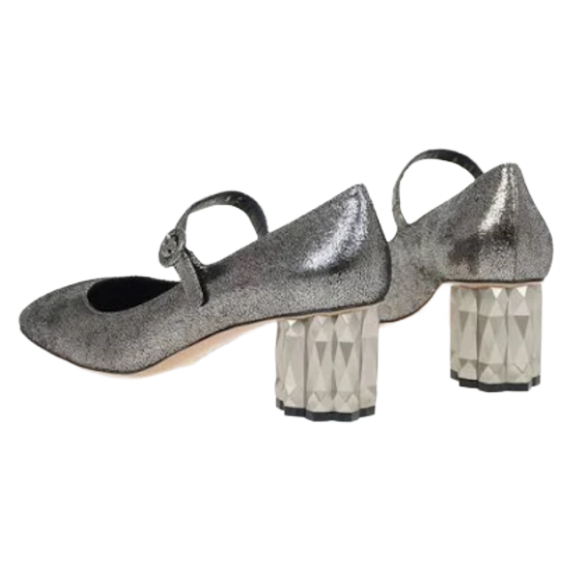 Salvatore Ferragamo Ortensia Sasso Shoes Silver