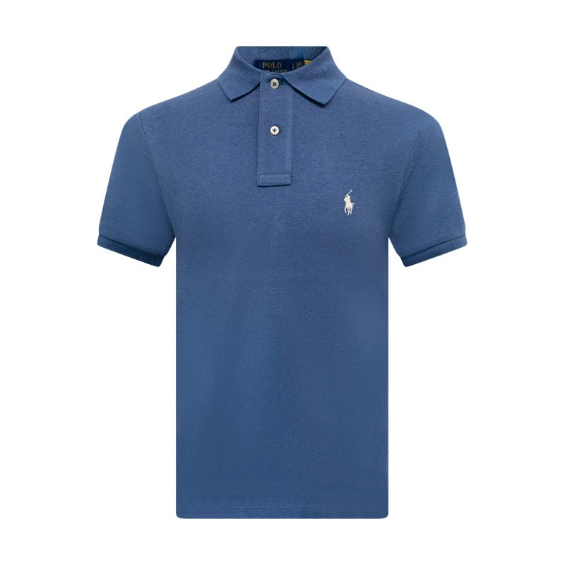 Ralph Lauren Polo Custom Slim Fit Polo Shirt Blue/White 